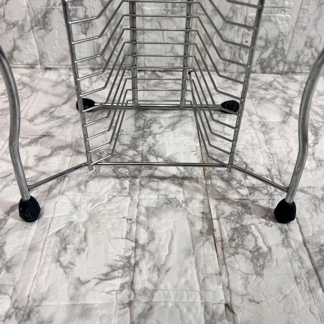 【ビンテージ】90’s ポストモダン CDラック CDタワー シルバー メタル