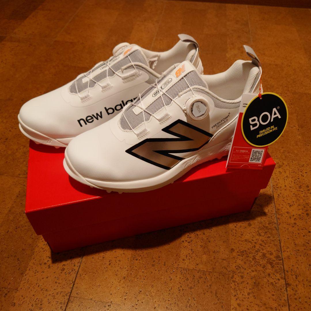 ひ-さん　new balance BOA ゴルフシューズ ホワイト