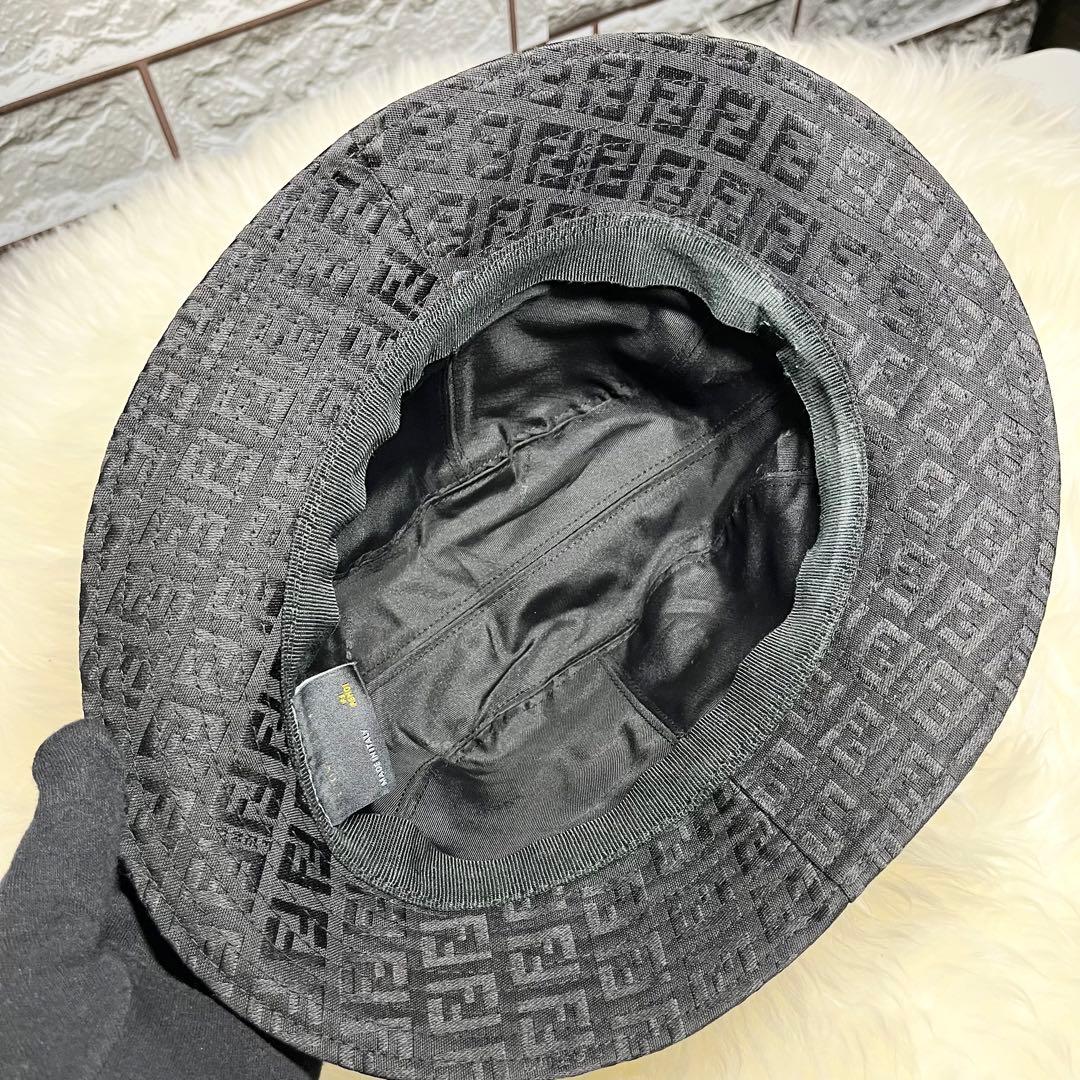 FENDI バケットハット　バケハ　ズッカ　ブラック