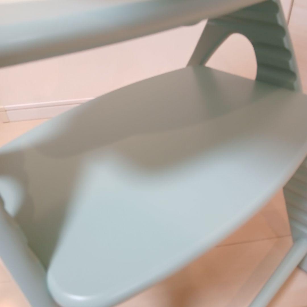 【美品】大和屋 yamatoyaアッフルチェア ハーブグリーン ベビーチェア