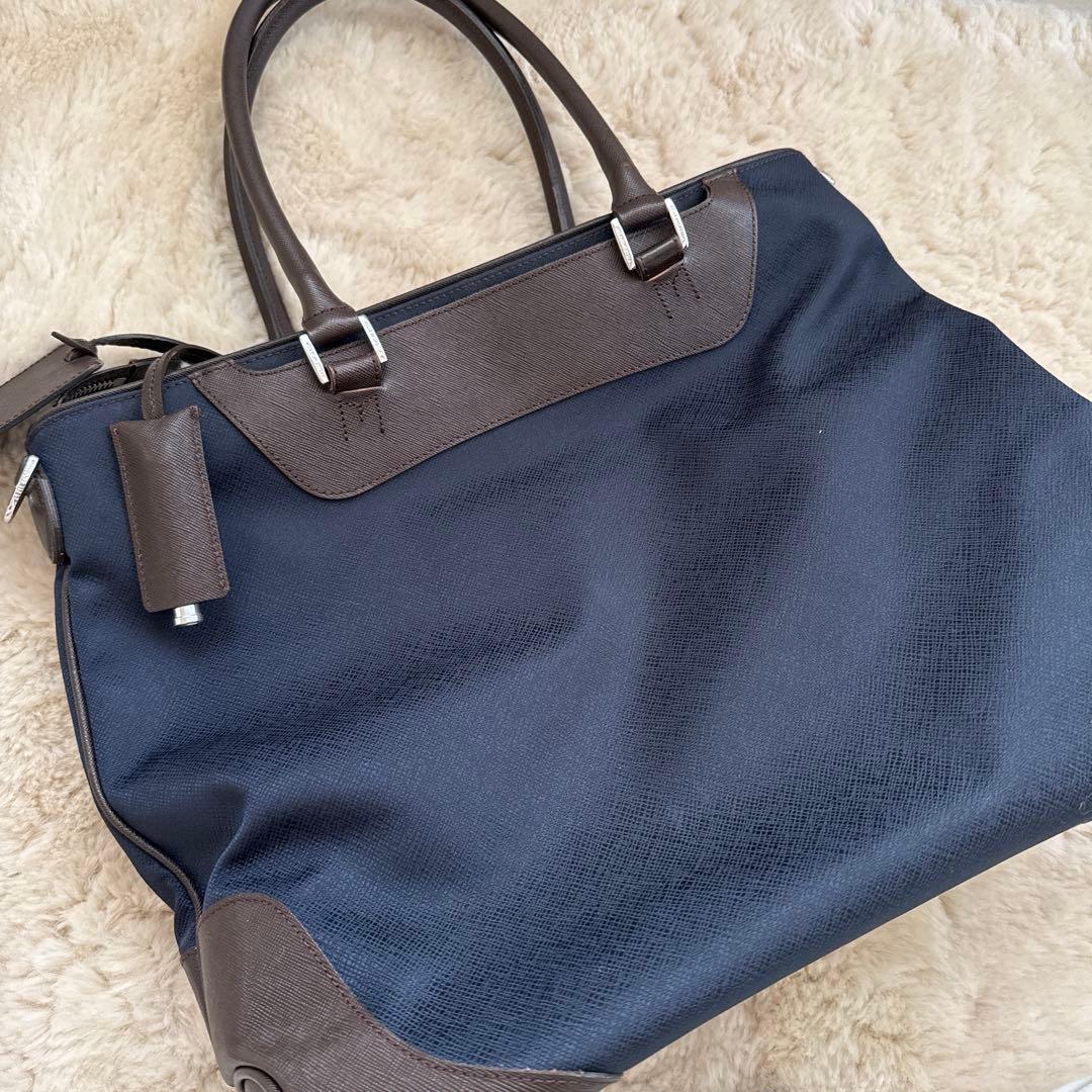 PELLE MORBIDAトートバッグ ネイビー　ペッレモルビダ