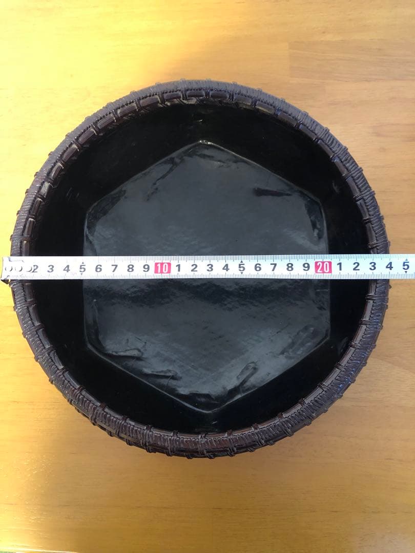 c-13 茶道具 透かし六角炭斗 炭籠 紙箱