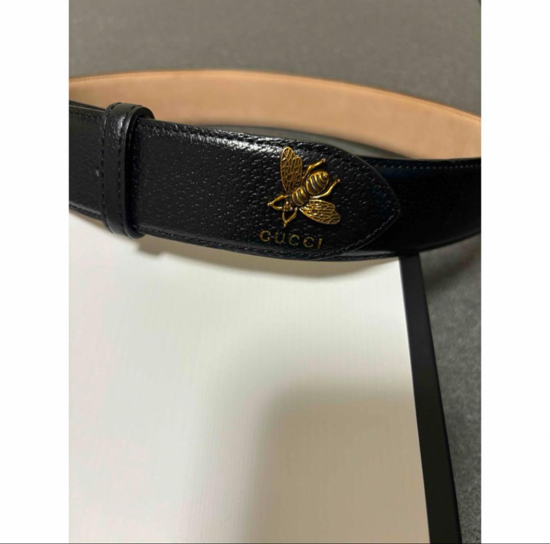 p*i様 GUCCI ブラック ベルト GGロゴ 80-32