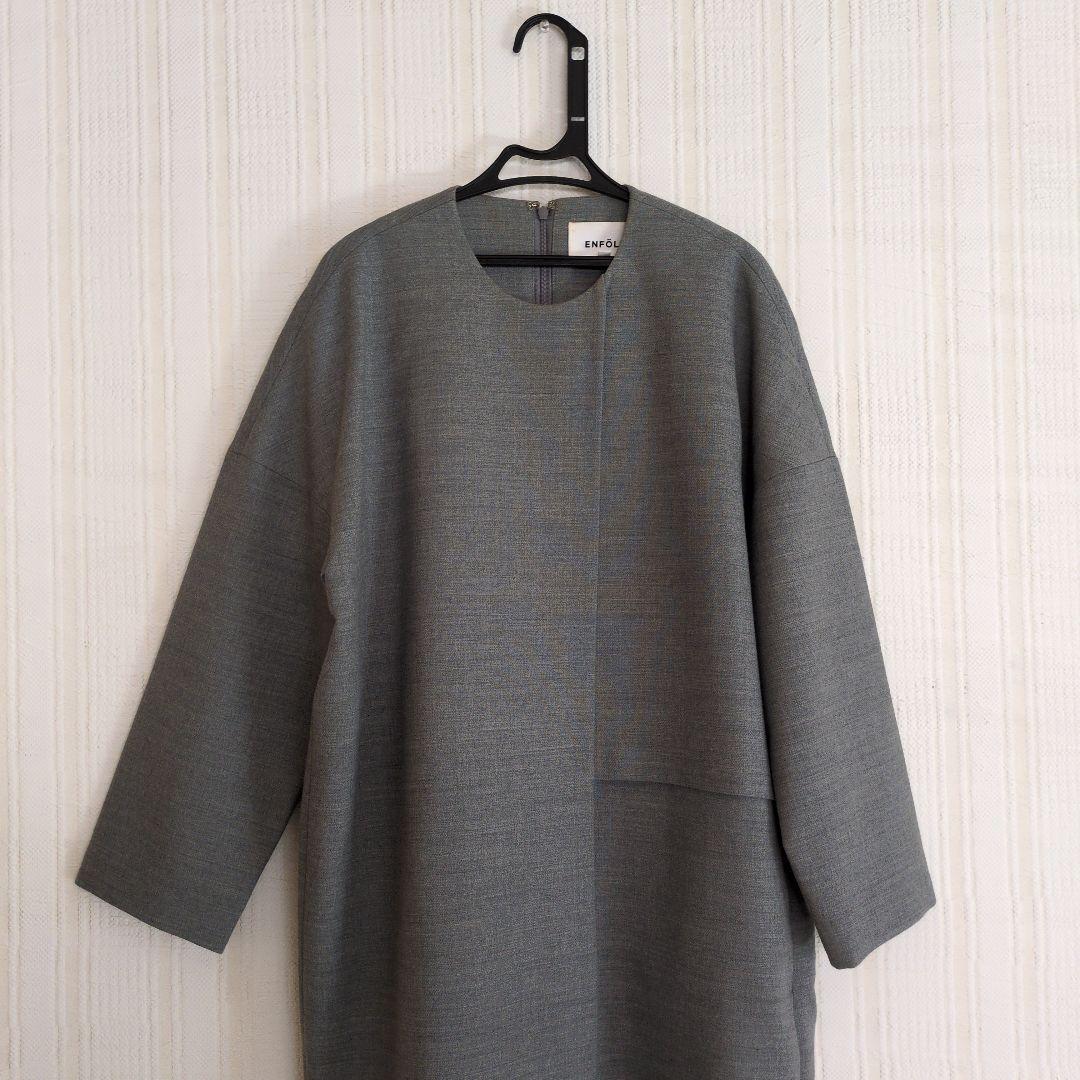 ENFOLD ウールアシンメトリーワンピース