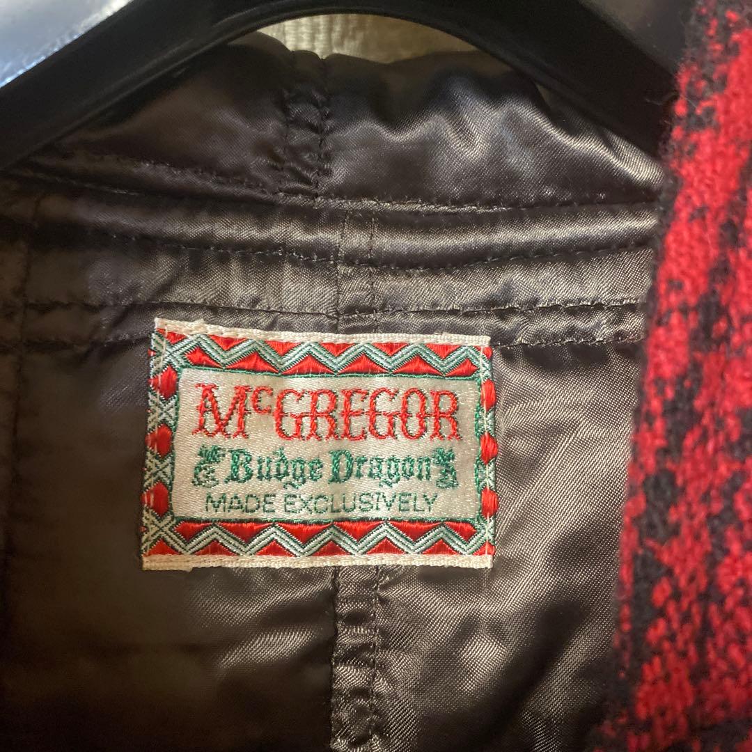 McGREGOR マックレガー　レザーアーム切り替えダッフルコート ウール