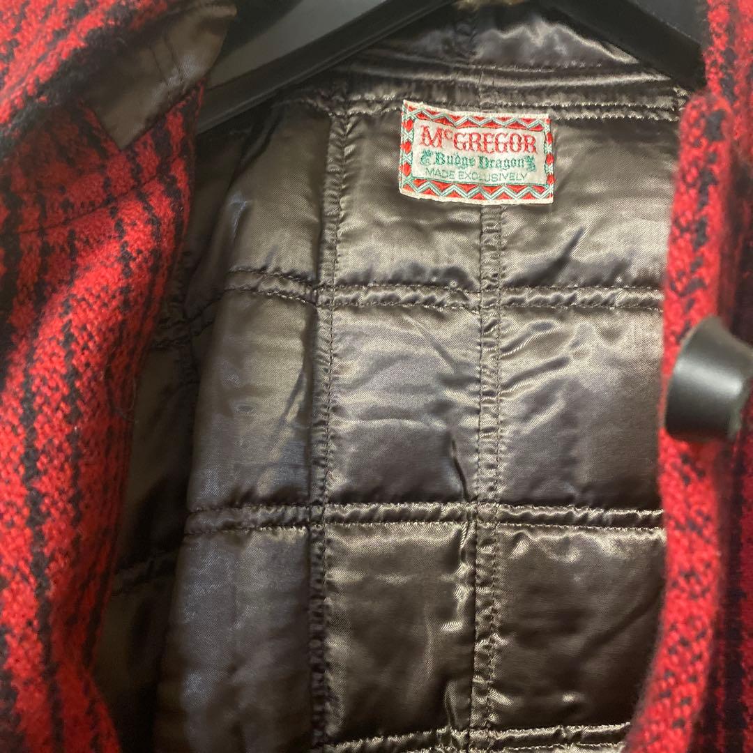 McGREGOR マックレガー　レザーアーム切り替えダッフルコート ウール