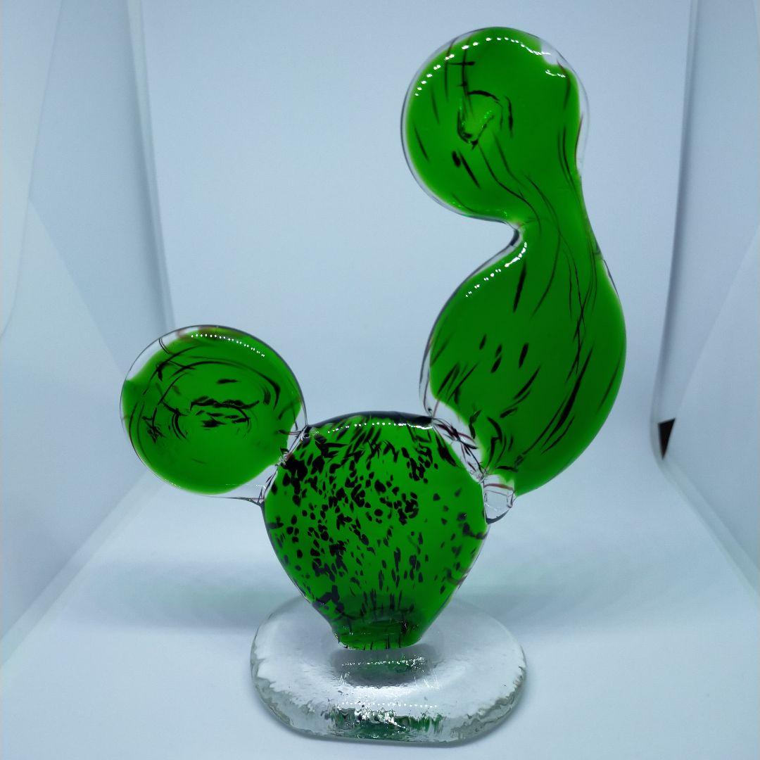 CACTUS GLASS amabro サボテン ガラス オブジェ 3点セット