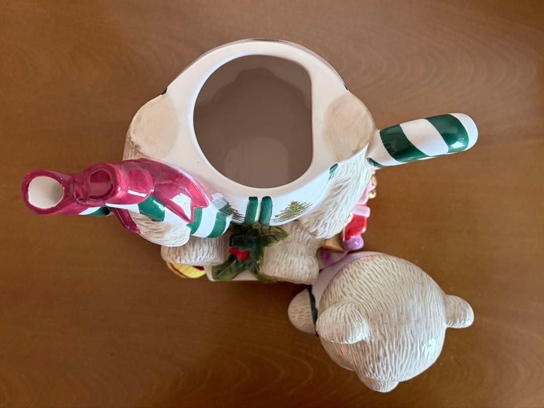 スポード クリスマスツリー テディベア くま ティーポット