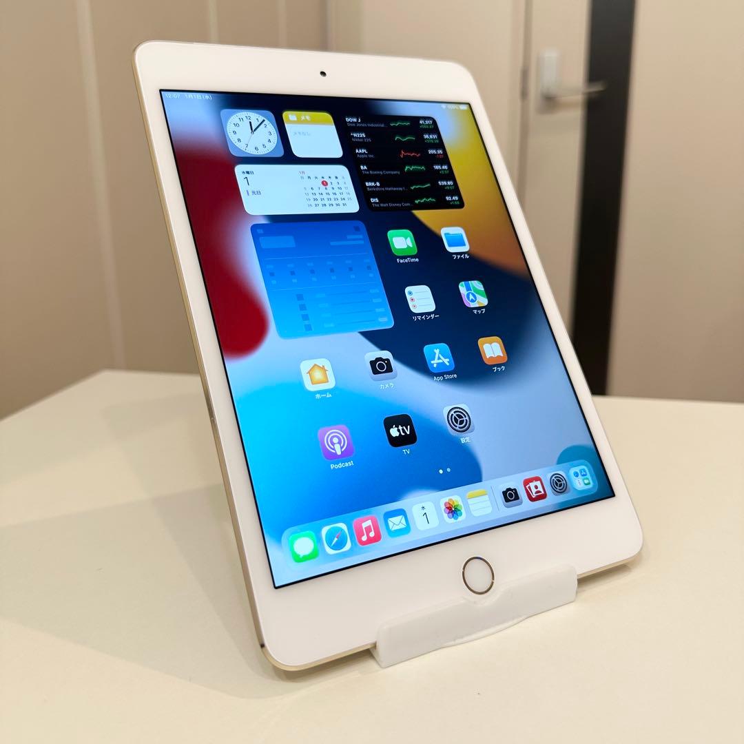 iPad mini4 Gold バッテリー良好 Cellularモデル SBM系