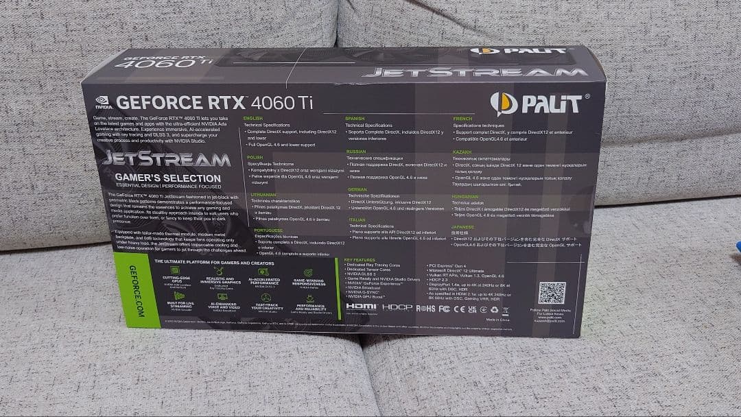 新品 Palit RTX4060Ti JETSTREAM 16GB