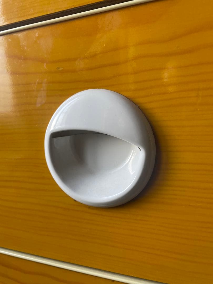 レトロポップ チェスト 5段 引き出し オレンジ 収納 タンス イエロー 昭和