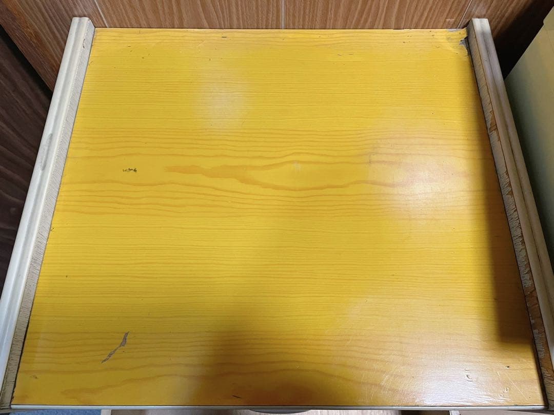 レトロポップ チェスト 5段 引き出し オレンジ 収納 タンス イエロー 昭和