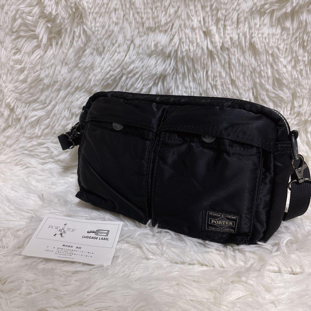 ポーター タンカー ショルダーバッグ コンパクト 黒 ナイロン 日本製