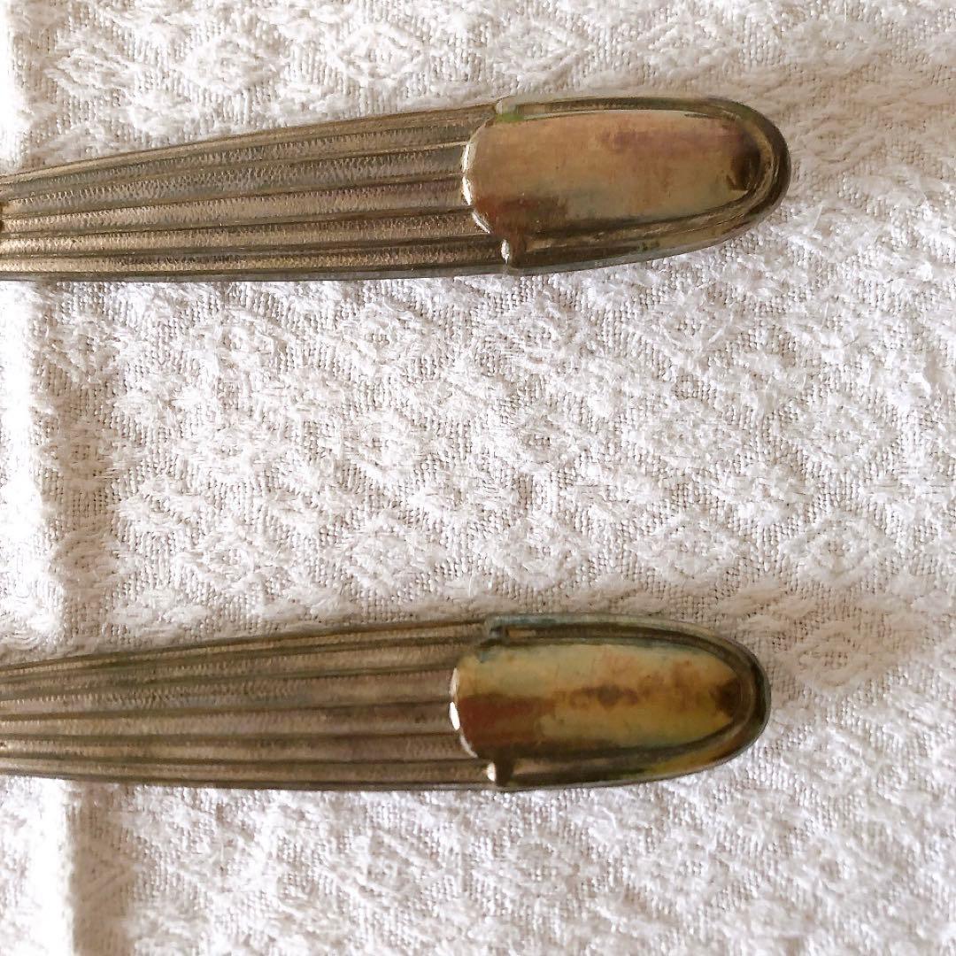 アンティークサービング フォーク&スプーンセット 箱付き アンティークカトラリー