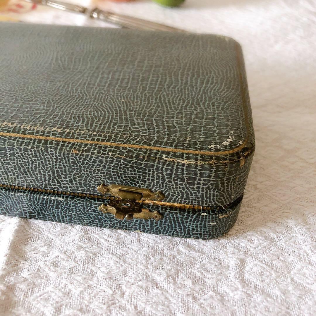 アンティークサービング フォーク&スプーンセット 箱付き アンティークカトラリー