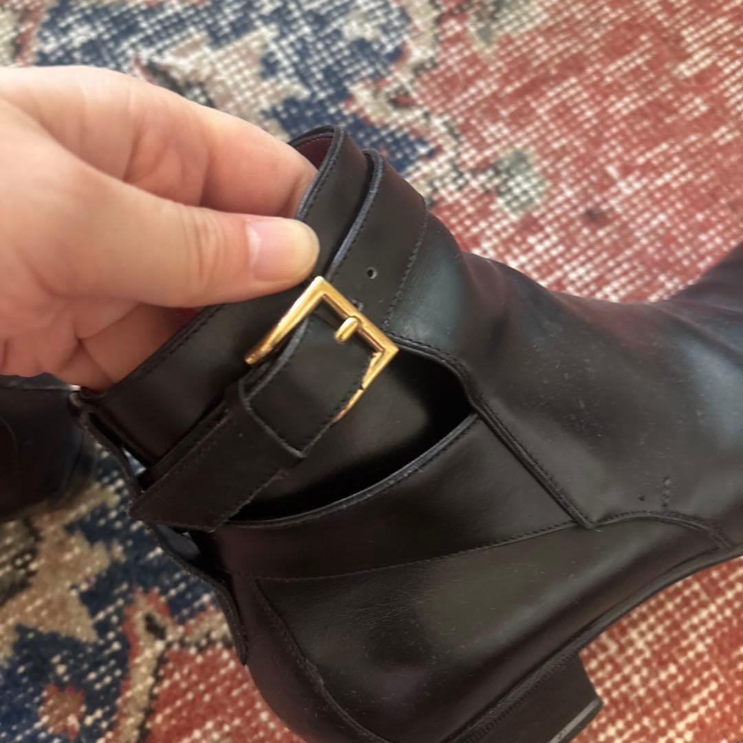 suzu様　レユッカス　ブラックレザーブーツ　24.5