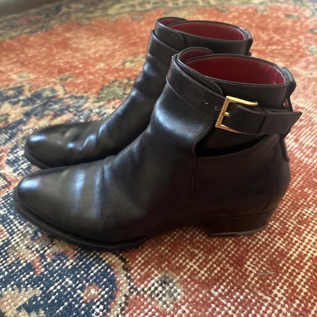 suzu様　レユッカス　ブラックレザーブーツ　24.5
