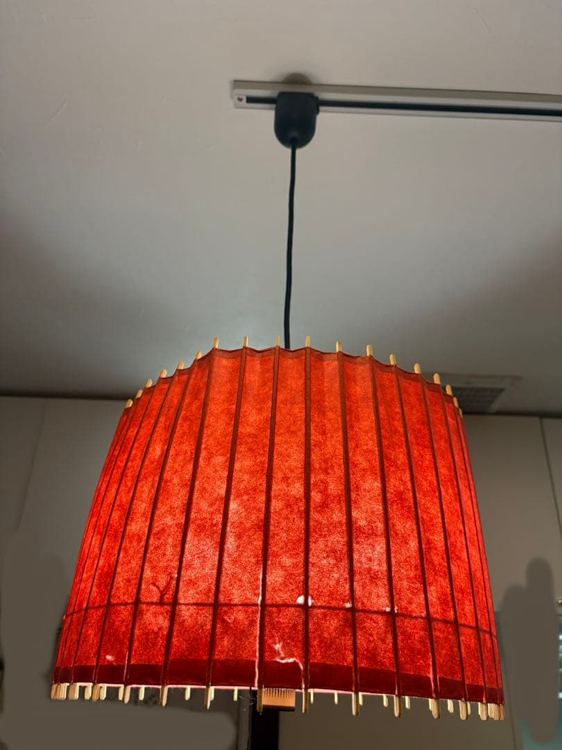【KOTORI / 古都里】赤STペンダントライト照明／和紙／竹／和風インテリア