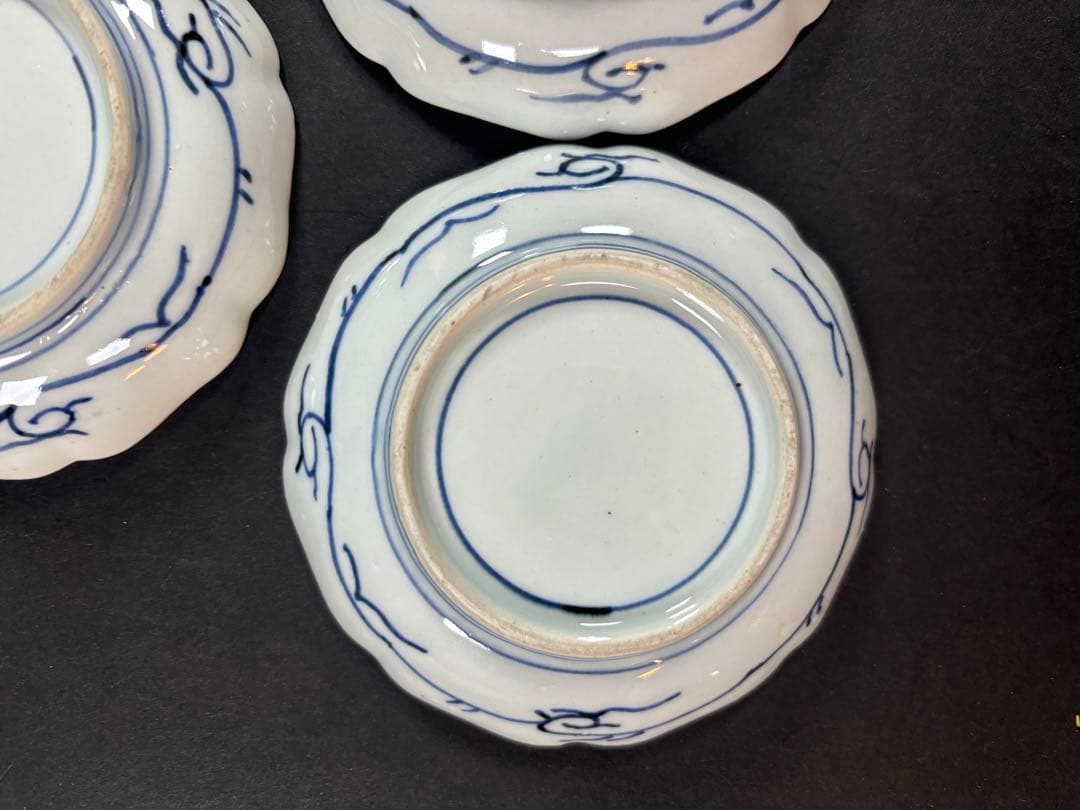 150 伊万里　古伊万里　花唐草　唐草　小皿　5枚