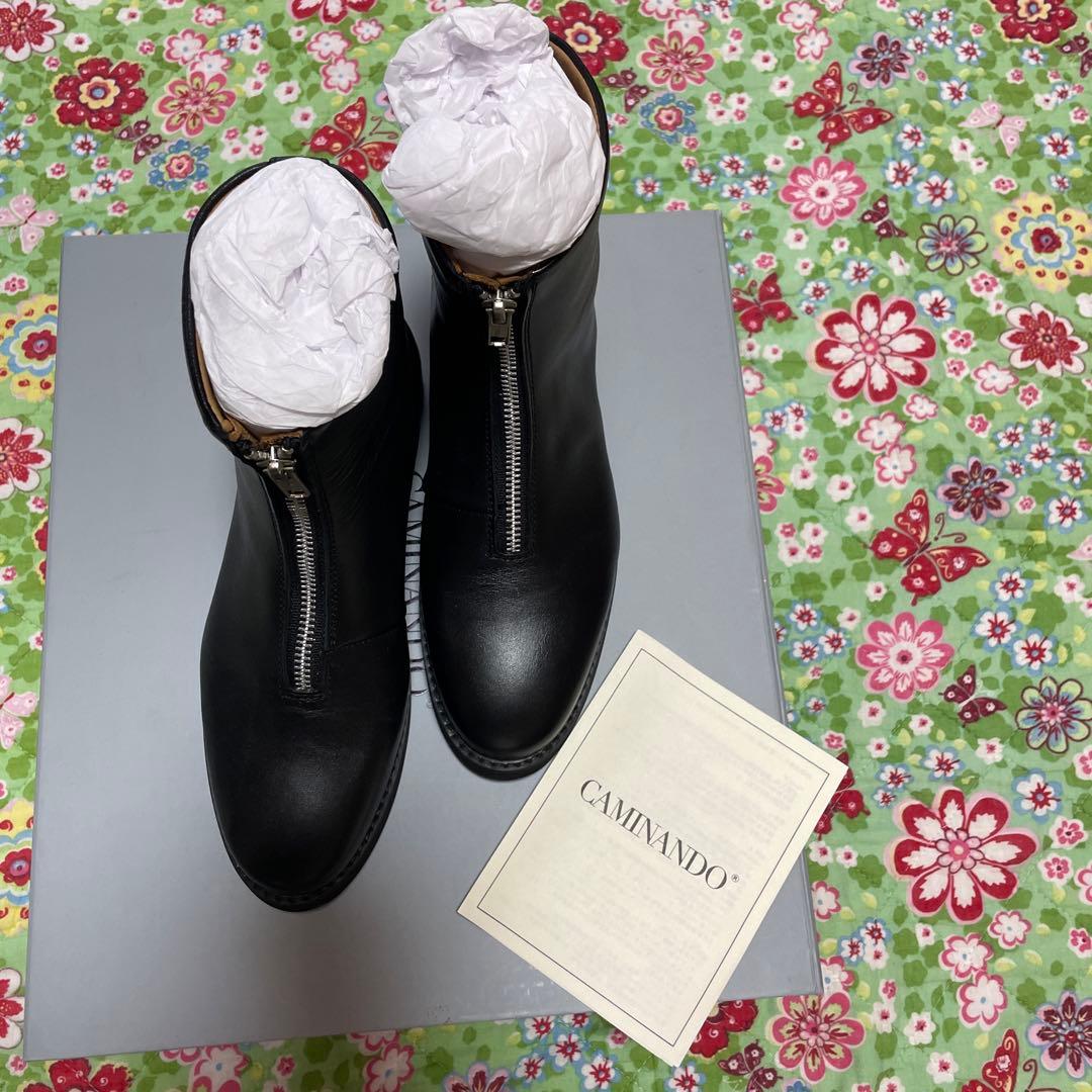 Caminando ブラックレザーブーツ