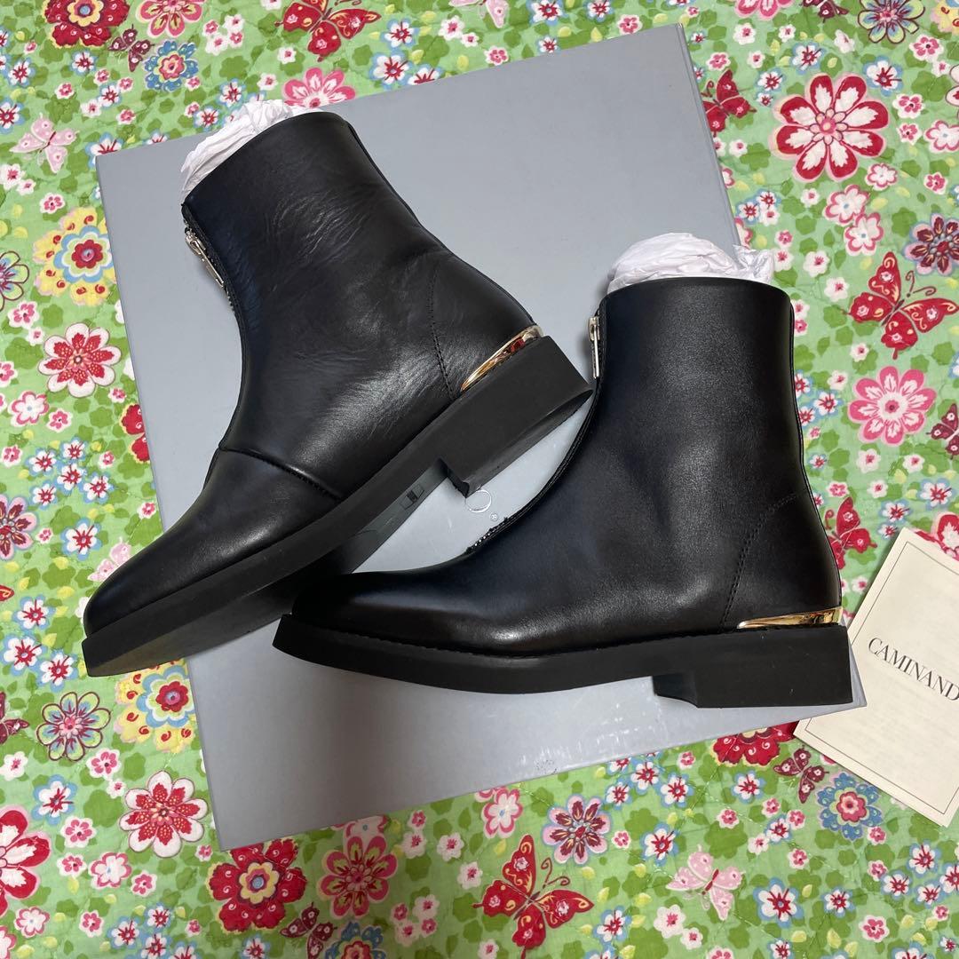 Caminando ブラックレザーブーツ