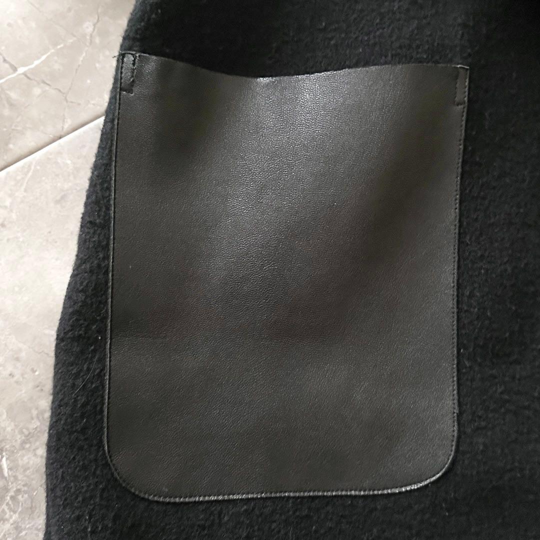 ATON メルトンフーディ ロープコート フーデット ガウン コート 山羊革