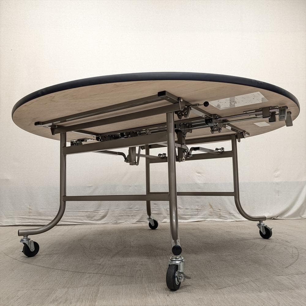 美品　直径150　フライトテーブル　折り畳み　円テーブル　会議　レセプション　A