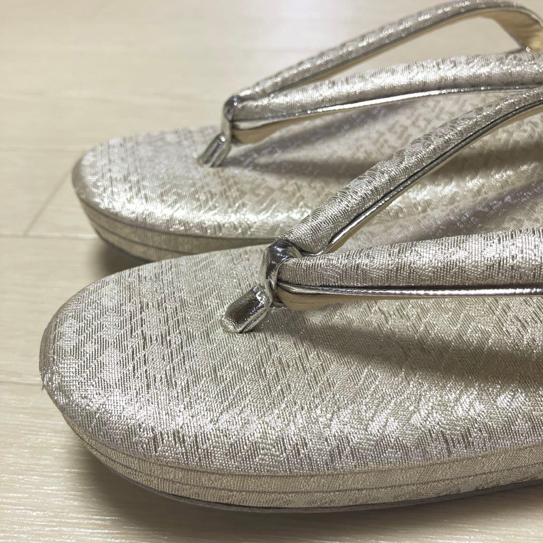 《未使用》草履バッグセット　シルバー