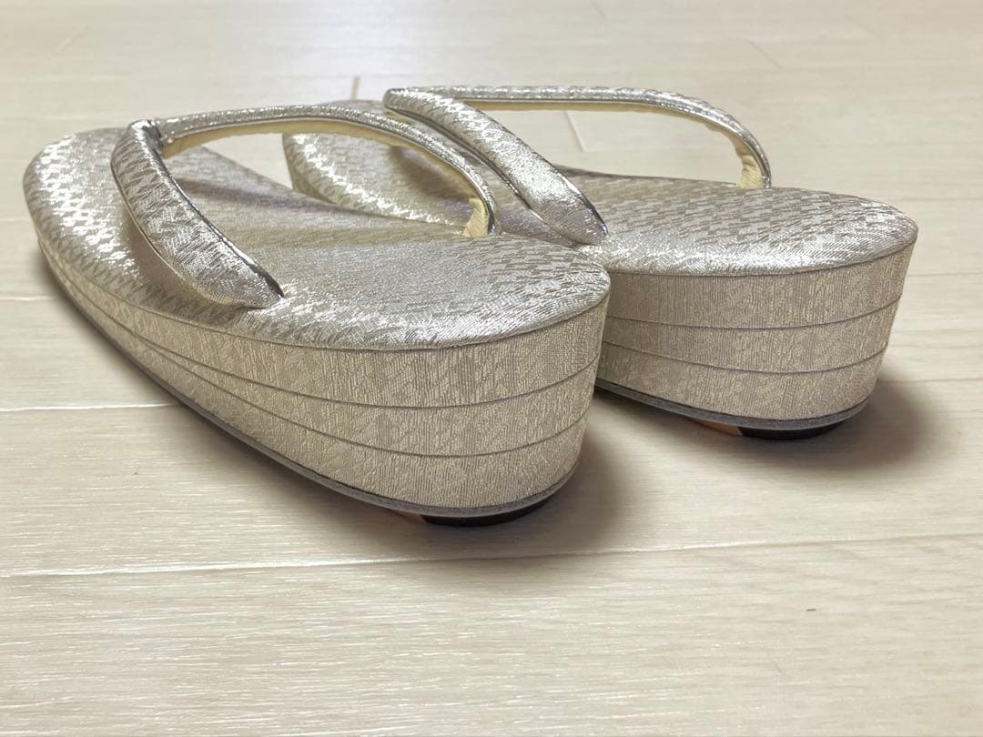 《未使用》草履バッグセット　シルバー