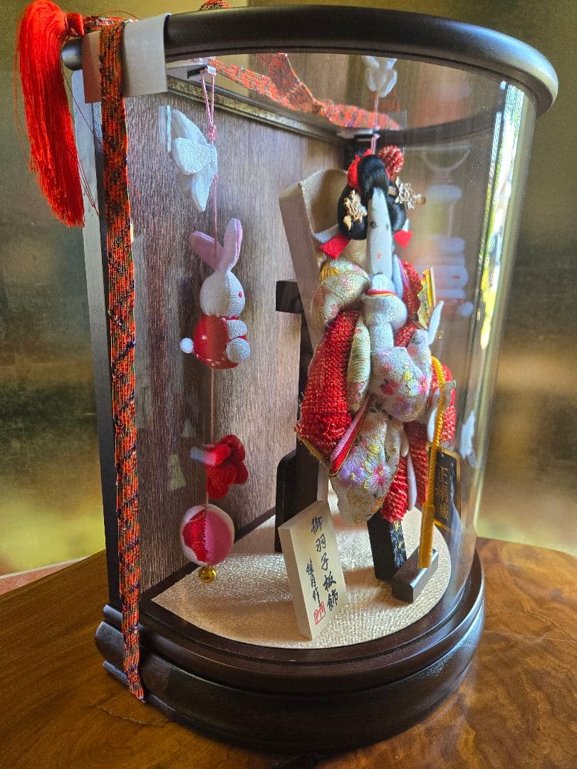 【展示品限り】正月飾り　羽子板　ケース飾り　※閉店セール　H21