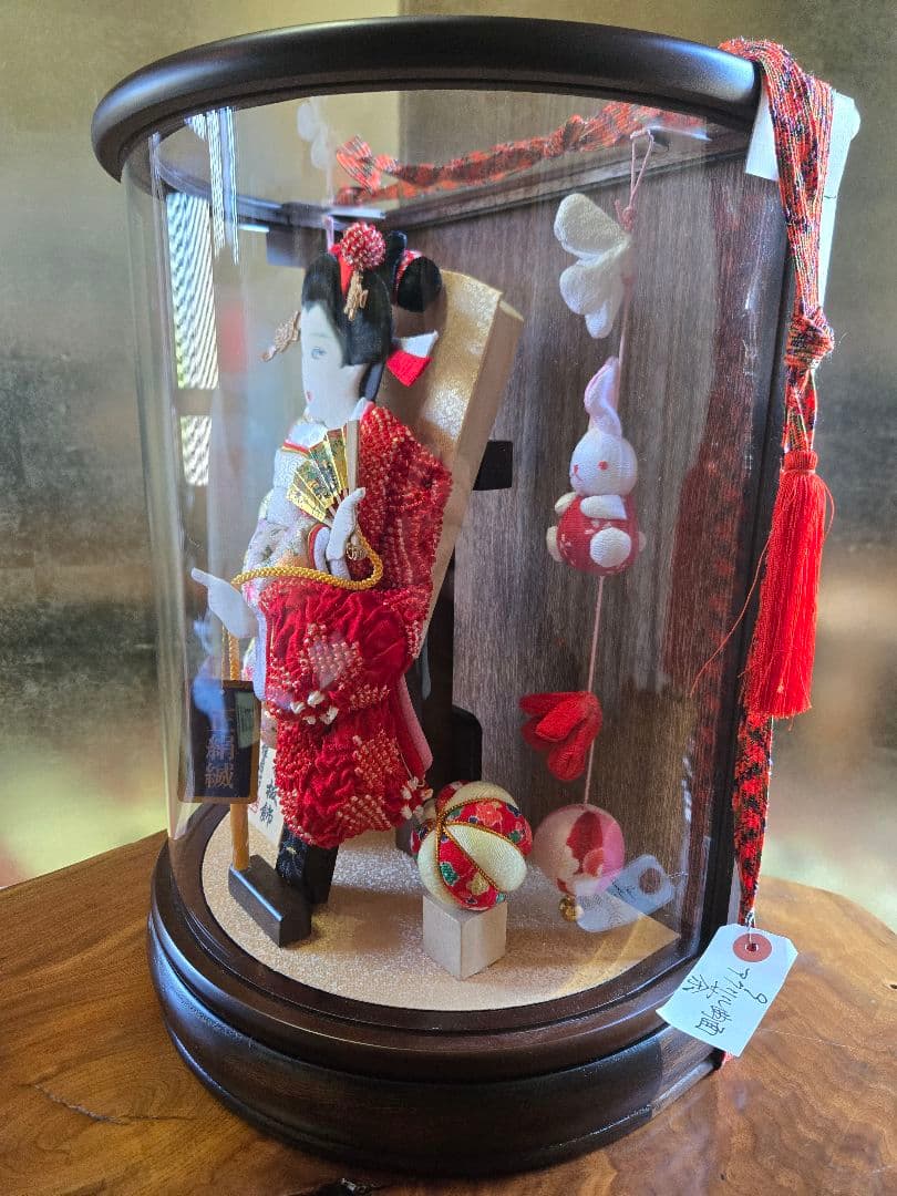 【展示品限り】正月飾り　羽子板　ケース飾り　※閉店セール　H21