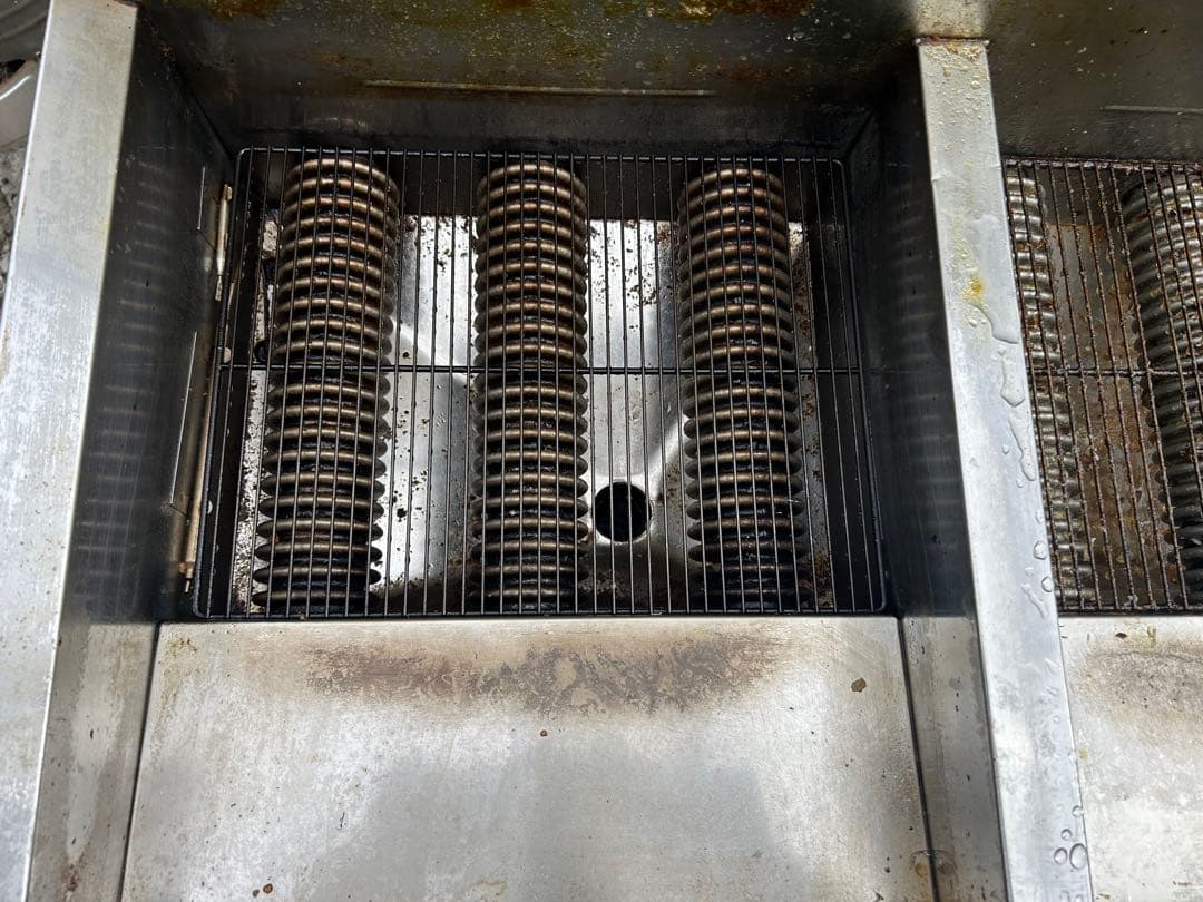 都市ガス 大型二槽式フライヤー ステンレス製　引き取り可能、大阪奈良三重配達可能