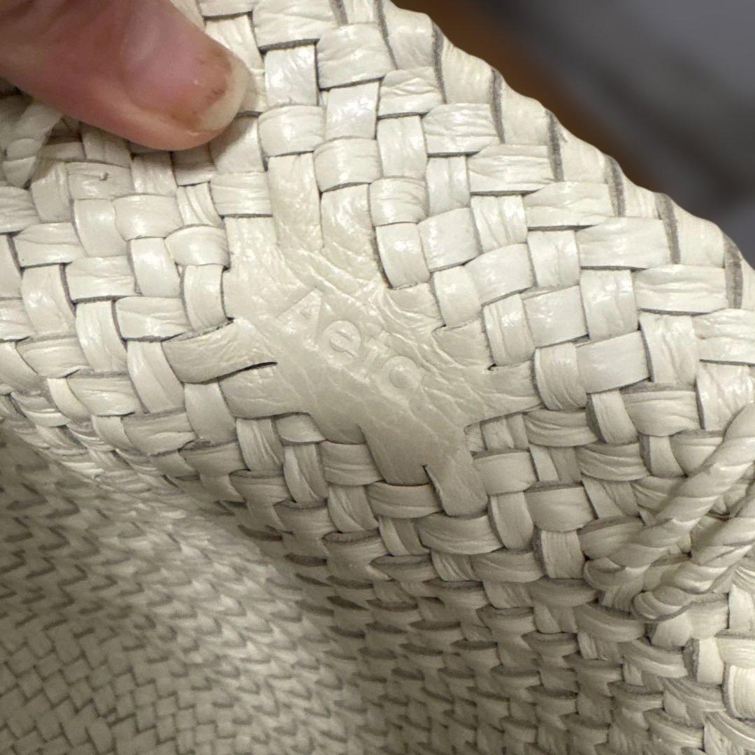 【最終値下げ】【美品】Aeta アエタ BASKET M ホワイト　かごバッグM