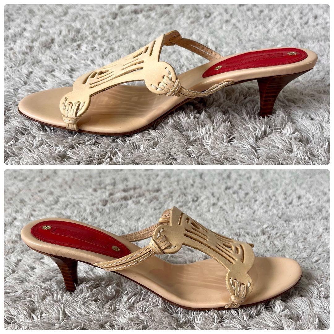 【希少】CELINE セリーヌ トリオンフ レザー サンダル ミュール 36.5