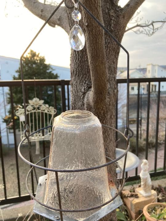 アイアンフランス取手➕おまけクリスタルカットシャンデリア飾りヴィンテージ