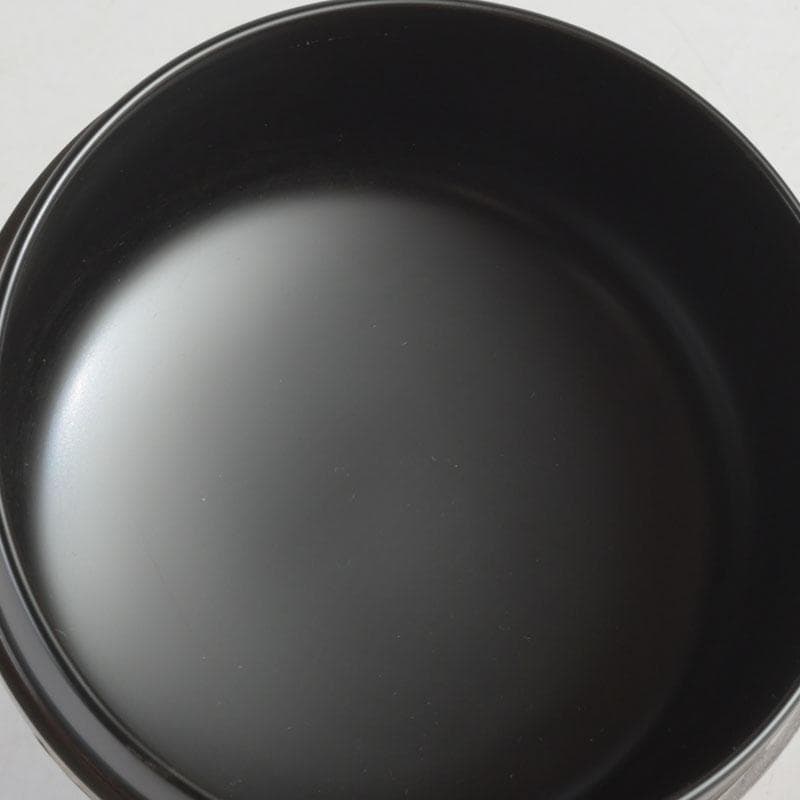 茶道具　輪島塗　大角博明作　沈金　花草蒔絵　平棗　共箱　V　9239