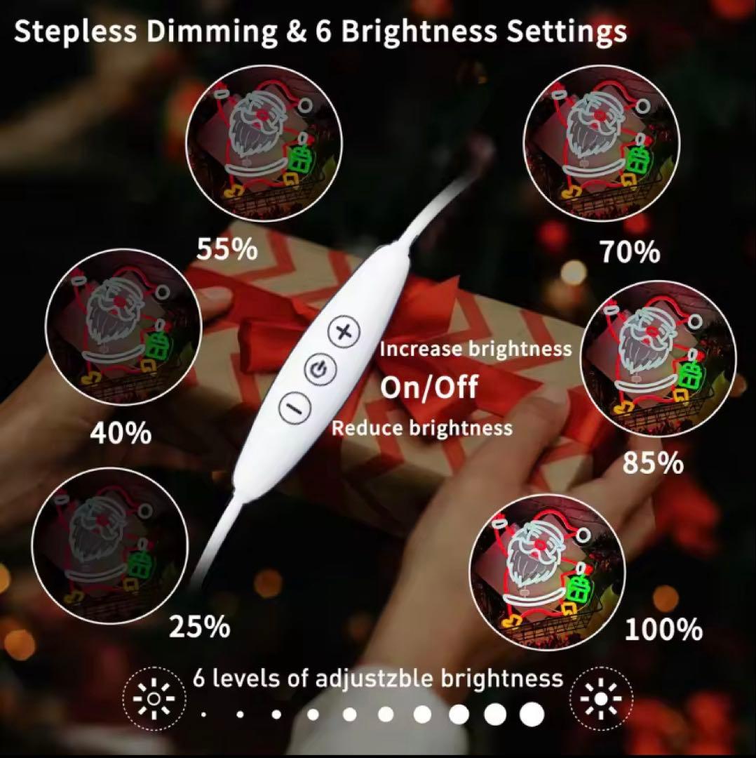 LED ネオンサイン　サンタ　クリスマス　サンタクロース　X‘mas