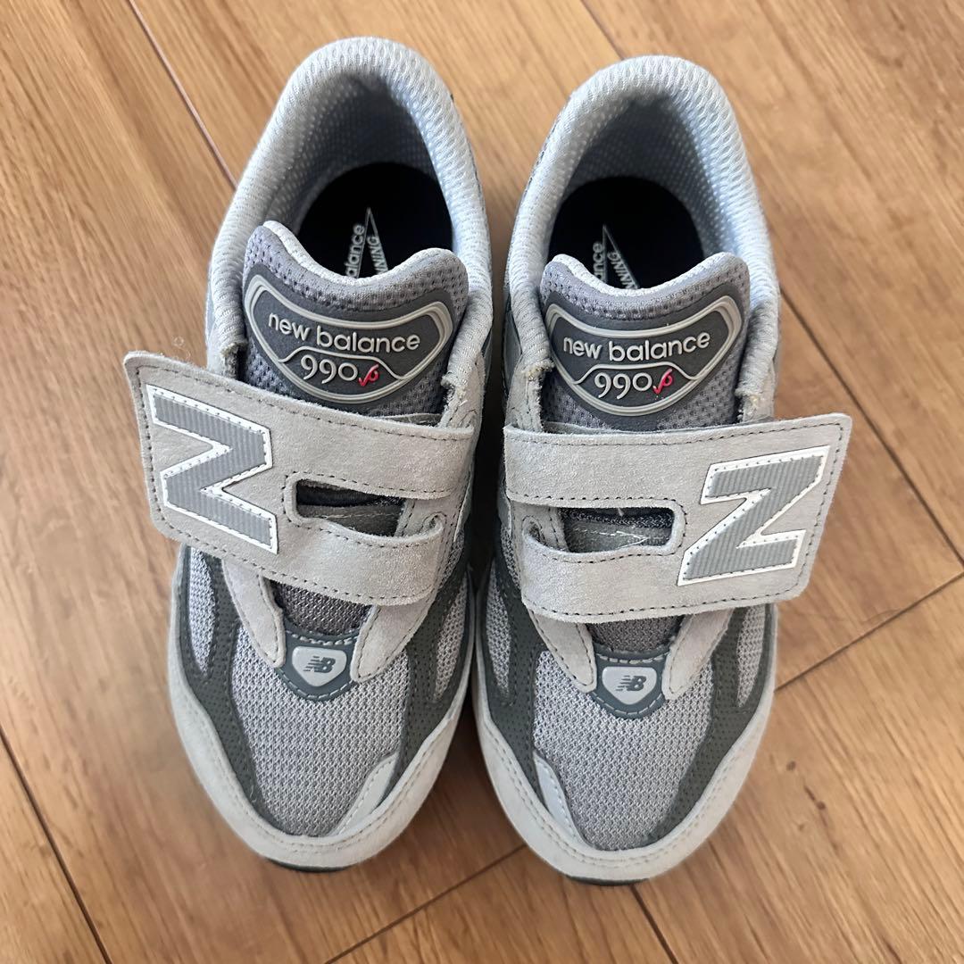 新品 New Balance 990A グレー ベルクロスニーカー 21cm