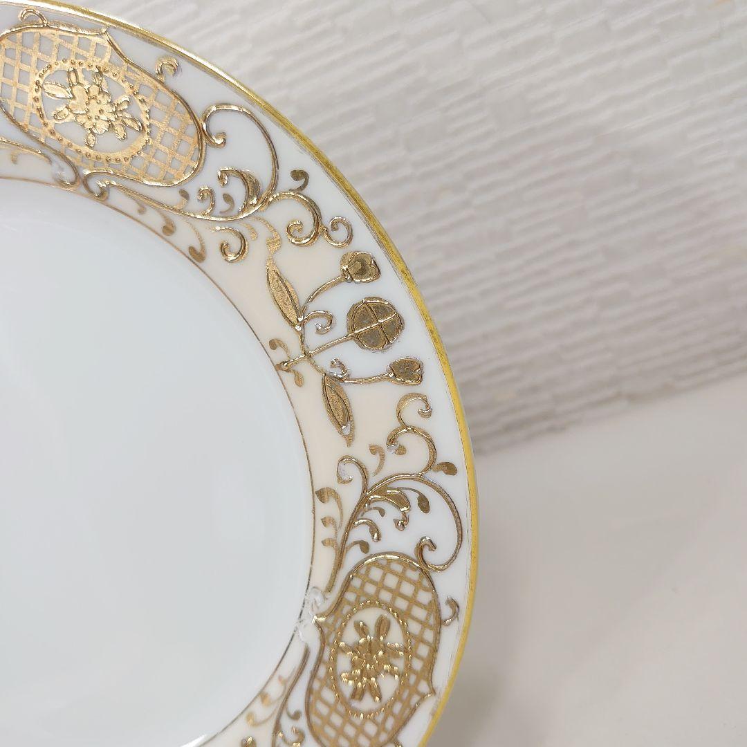 アンティーク オールドジャパン クリスマスボール ケーキ皿 4枚 ハンドペイント