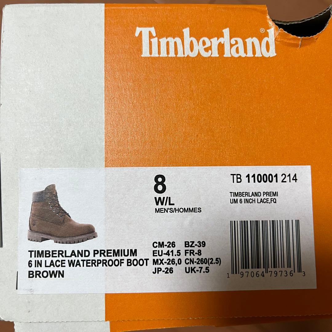 【美品】Timberland 6インチ プレミアム ウォータープルーフ 26cm