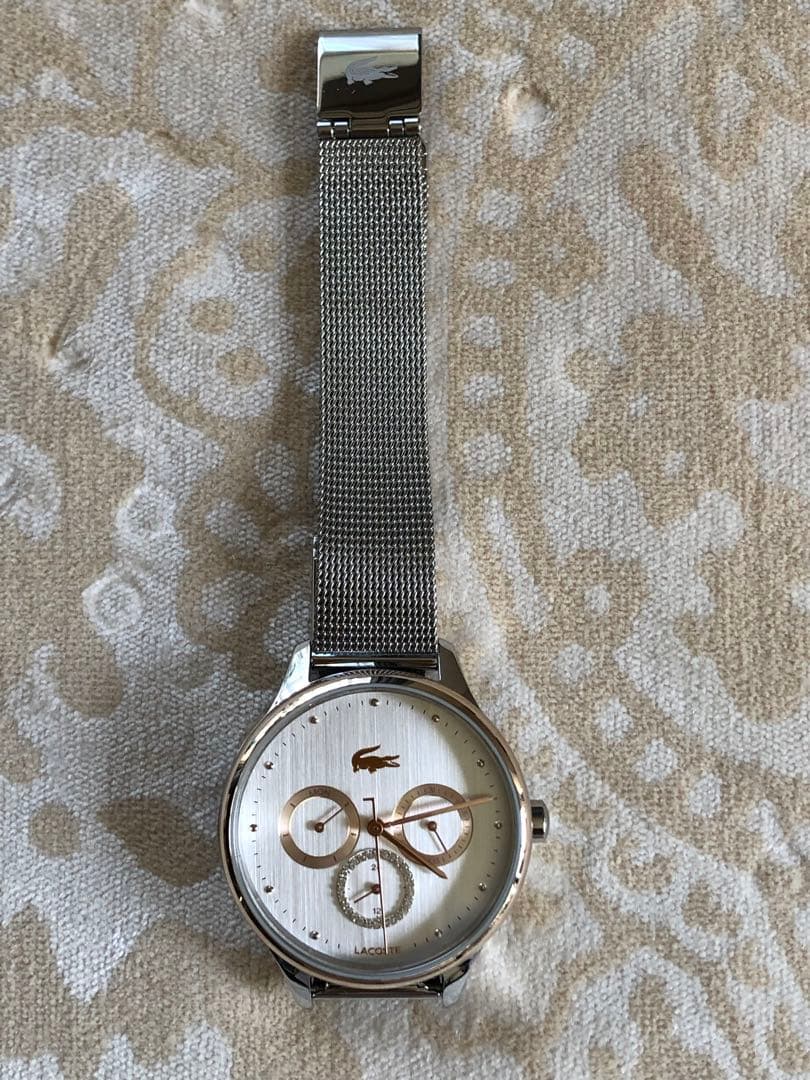 【新品】LACOSTE ラコステ 腕時計シルバーメッシュ