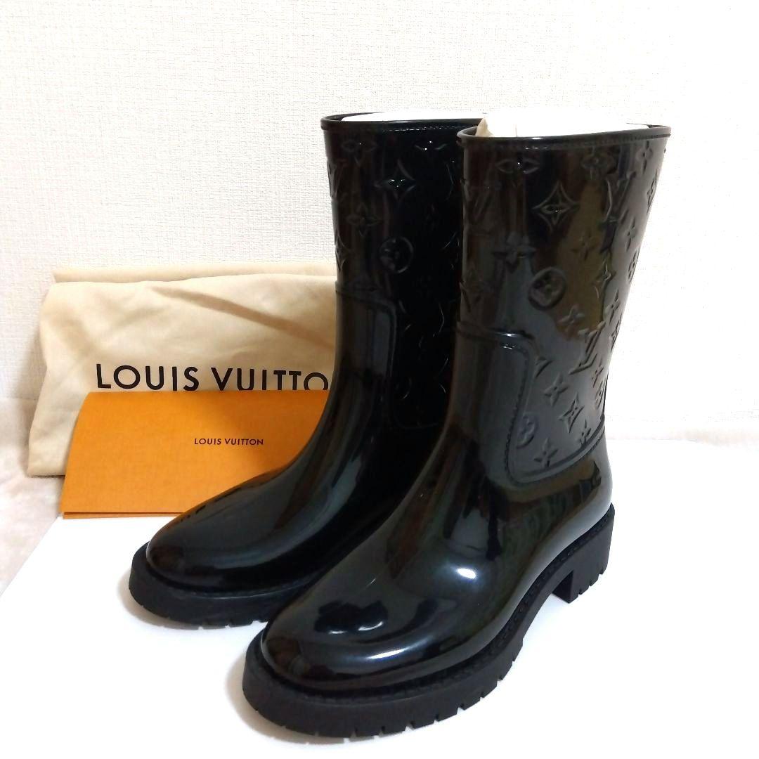 新品　未使用　LOUIS VUITTON ブラック長靴　ドロップス　38