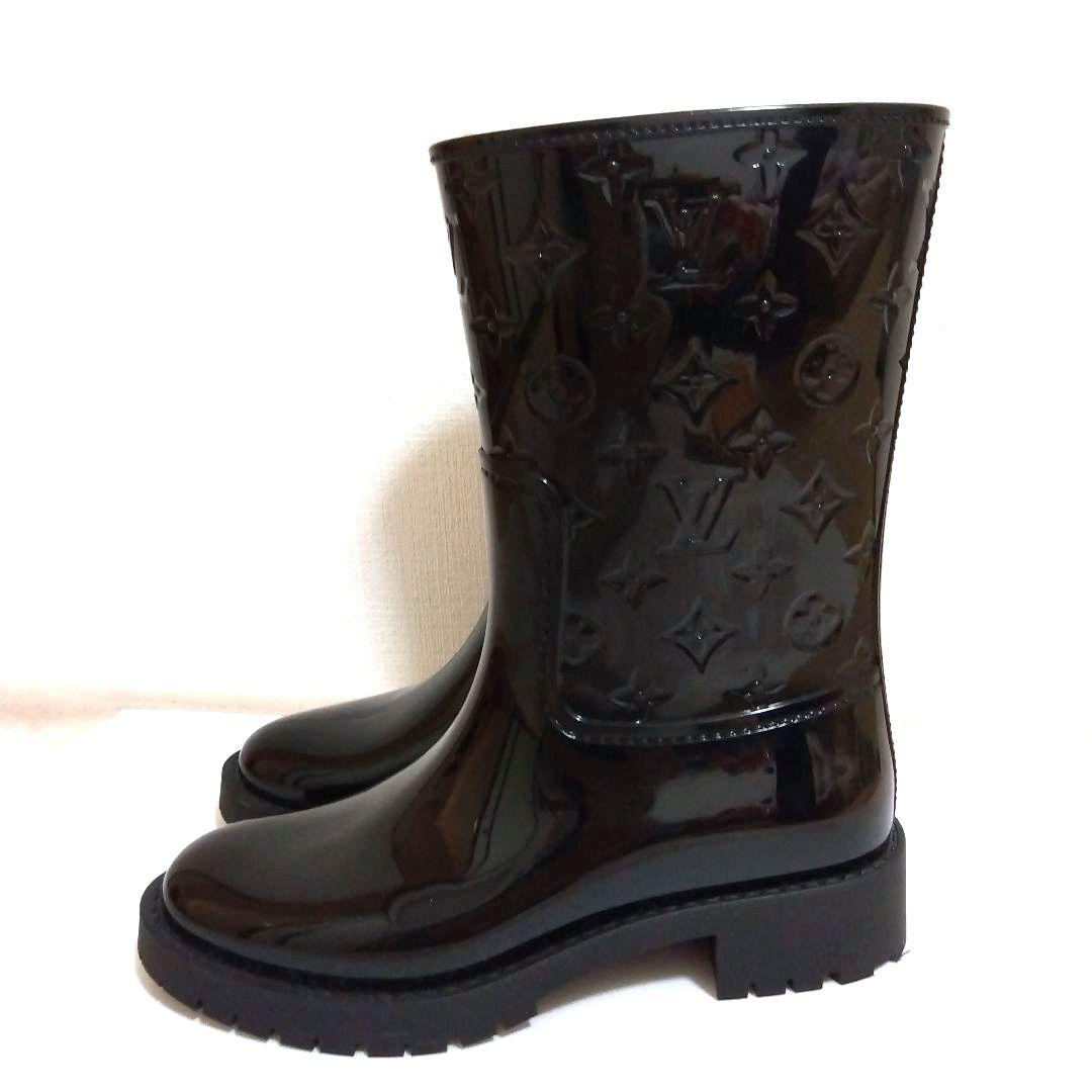 新品　未使用　LOUIS VUITTON ブラック長靴　ドロップス　38