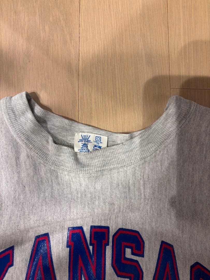 80s Champion三段プリント リバースウィーブ トリコタグ　XL