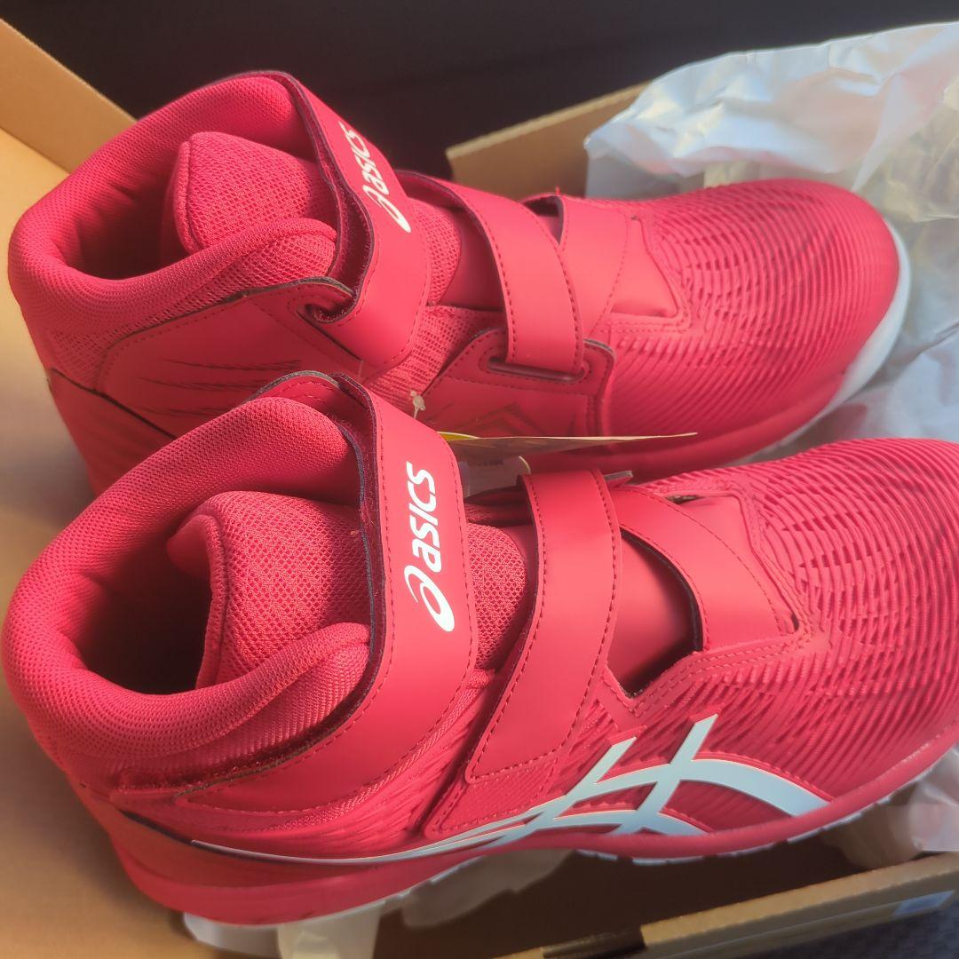 asics ハイカット安全靴 レッド