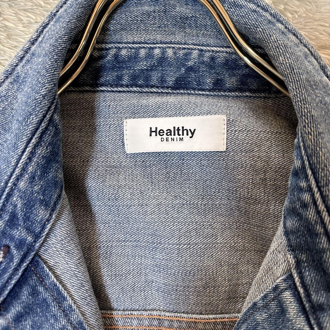 美品＊ヘルシーデニム Almond ビッグデニムシャツ ジャケット　ゆったり