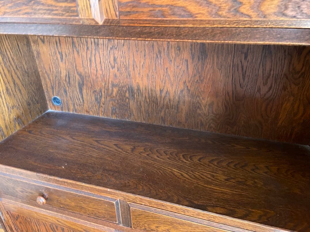 三越家具 Brugge ブルージュ 食器棚 飾り棚 キャビネット 楢材 英国