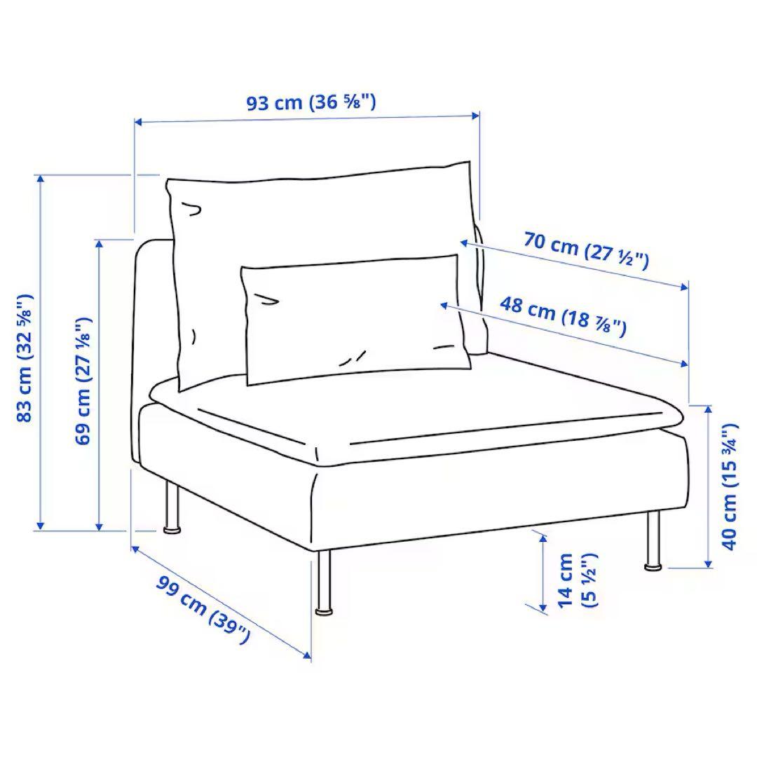 やす) IKEA ソーデルハムン 1人掛けソファ (送料込み)