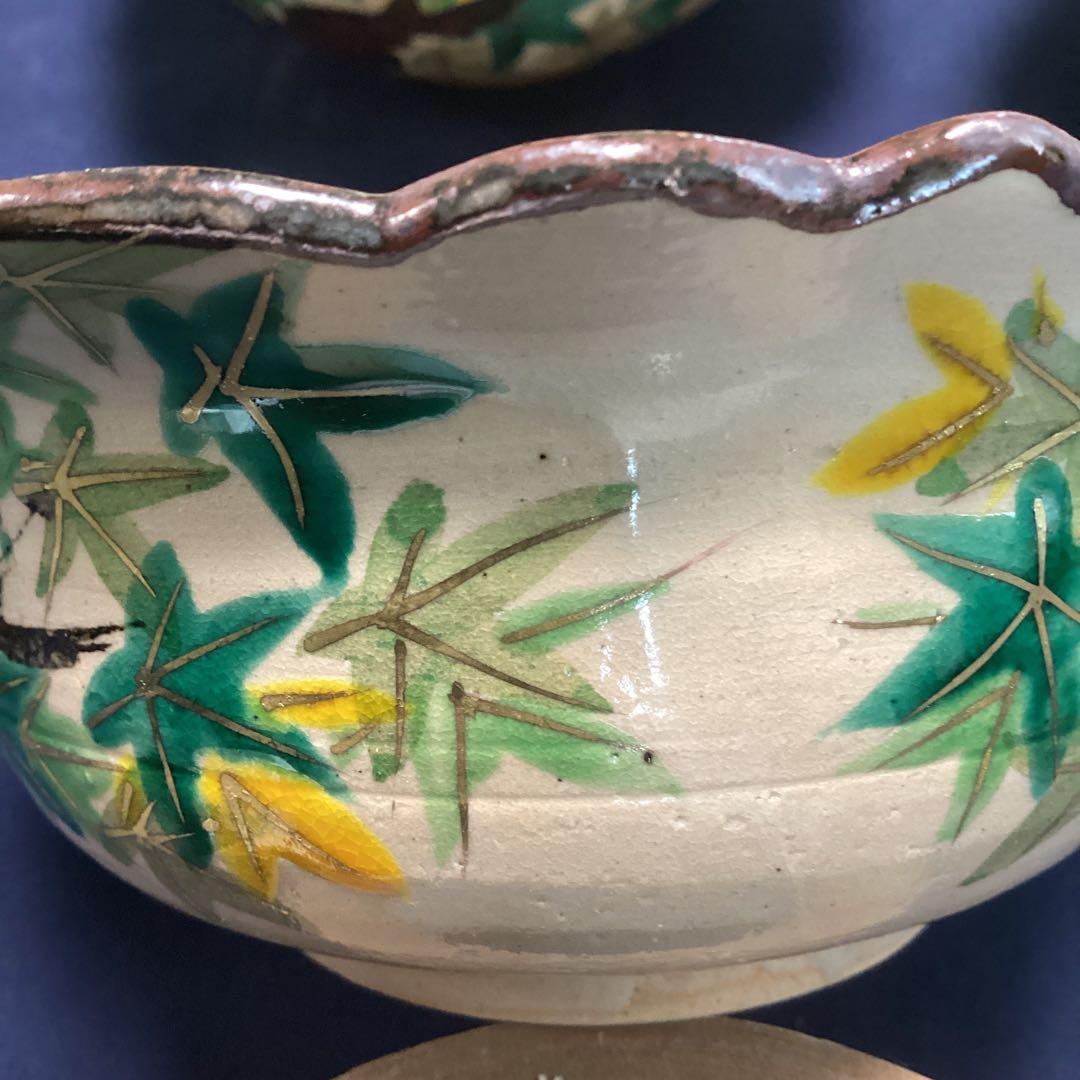 mmm　　乾山写新緑紅葉向付　雲錦向付3客ずつ　新品未使用