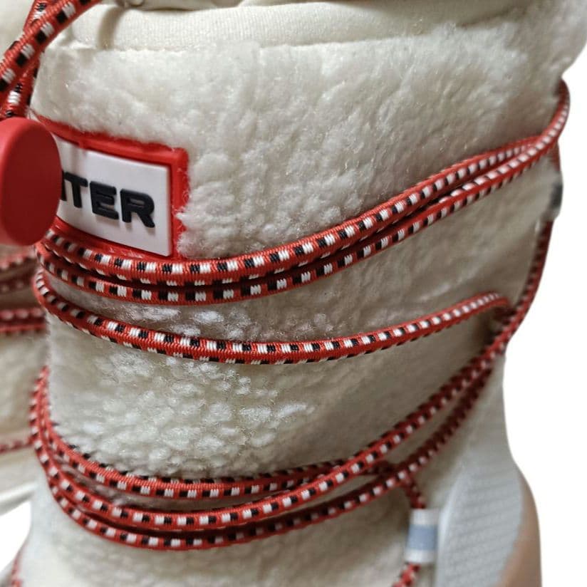 【極美品】HUNTER スノーブーツ ウォータープルーフ オフホワイト UK3